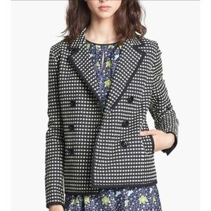 Miss Wu Check Jacquard Jacket Blazer‎ Size 12